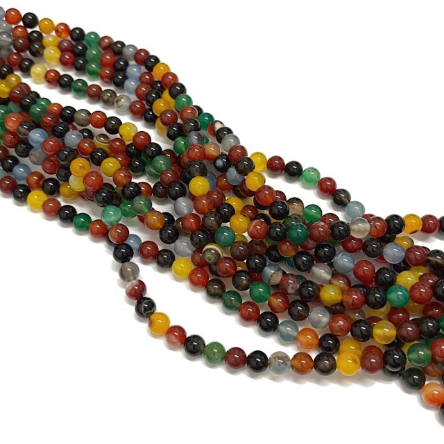 PIEDRAS BOLITAS 8MM - AGATA MIX (TEÑIDA)