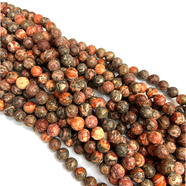 PIEDRAS BOLITAS 8MM - JASPE LEOPARDO