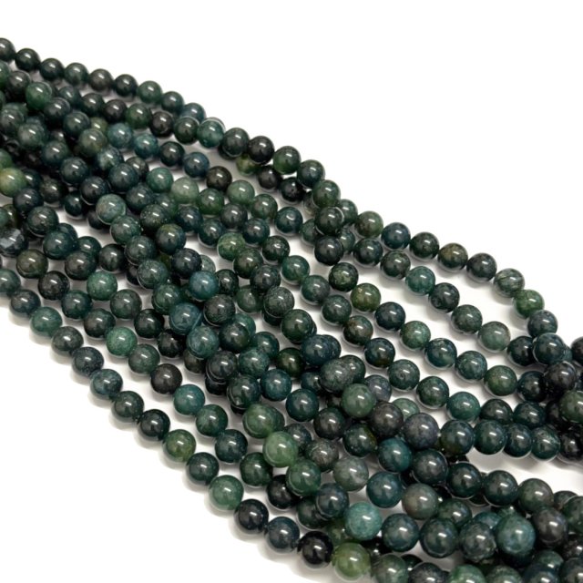 PIEDRAS BOLITAS 8MM - AGATA MUSGOSA