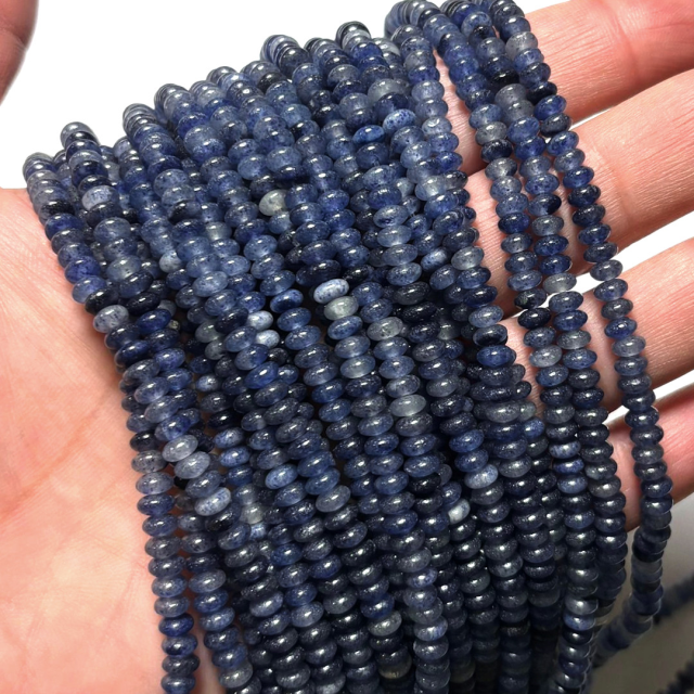 PIEDRAS DONA 4X2MM - AVENTURINA AZUL TEÑIDA