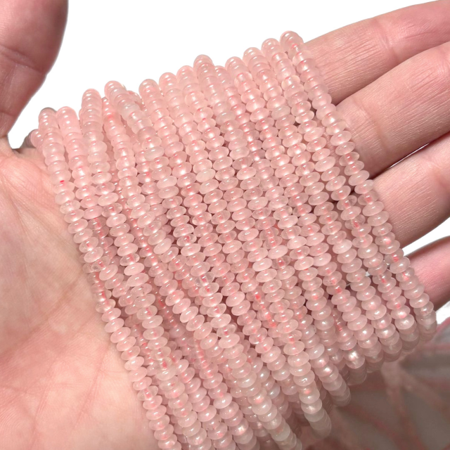 PIEDRAS DONA 4X2MM - CUARZO ROSA (COLOR REALZADO CON TINTA)