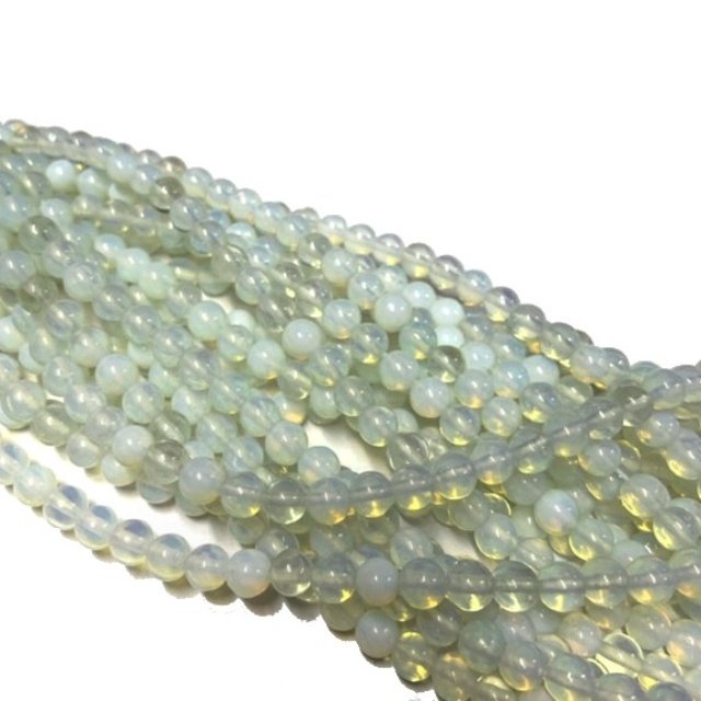 PIEDRAS BOLITAS 6MM - OPALINA ( DE LABORATORIO)