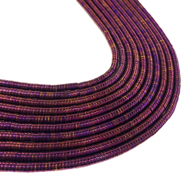 HEMATITE 6X2MM - VIOLETA
