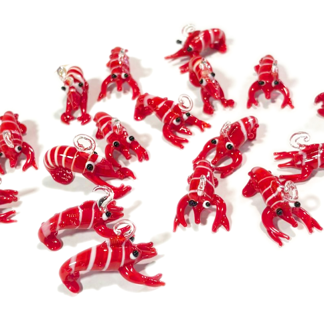 DIJE DE VIDRIO 39X23MM - LANGOSTA