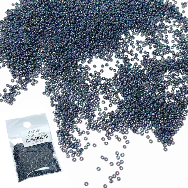 MOSTACILLAS MATUBO 15/0 (1.5X1MM) TORNASOL - AZUL