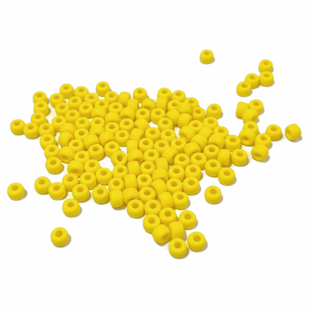 MOSTACILLAS MATUBO 6/0 (4MM) OPACAS MATE - AMARILLO