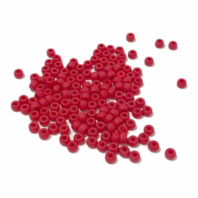 MOSTACILLAS MATUBO 6/0 (4MM) OPACAS MATE - ROJO