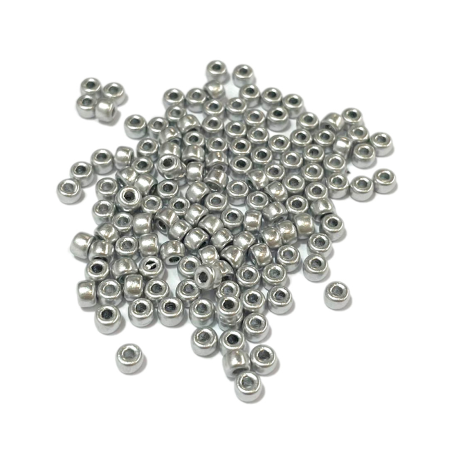 MOSTACILLAS MATUBO 6/0 (4MM) METALICAS - PLATEADO