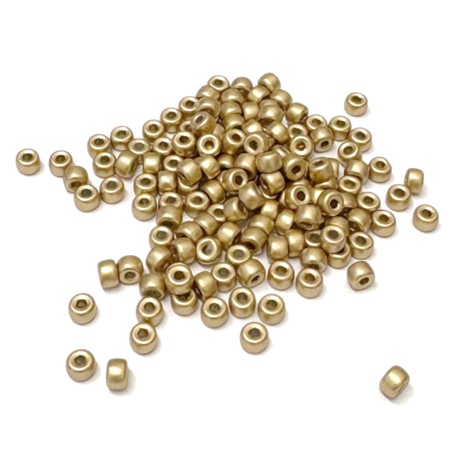 MOSTACILLAS MATUBO 6/0 (4MM) METALICAS - DORADO CLARO