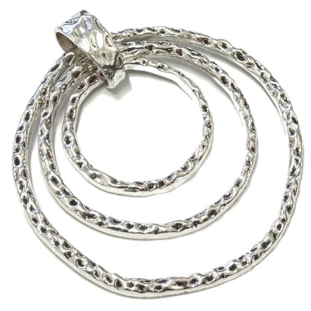 DIJE MEDALLA CIRCULO ARANDELAS XL 70MM - NIQUEL