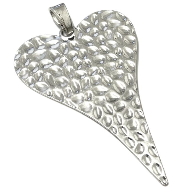 DIJE CORAZON XL 87X58MM - NIQUEL
