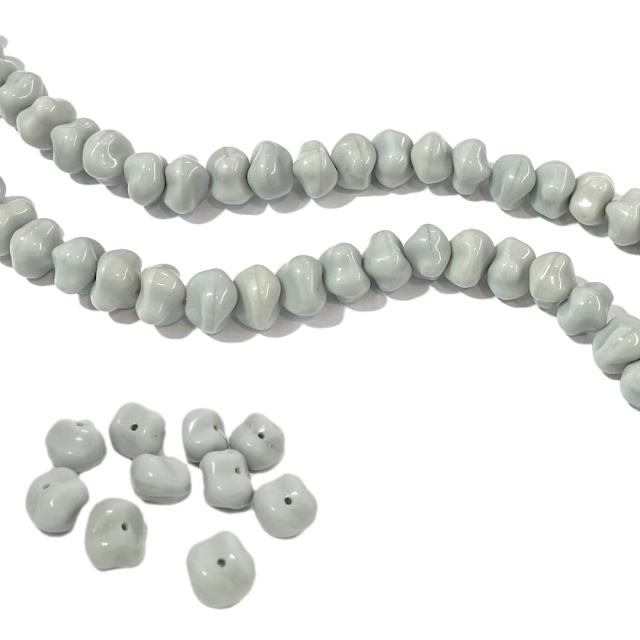 CRISTAL CHECO GRIS 11X8MM (X TIRA)