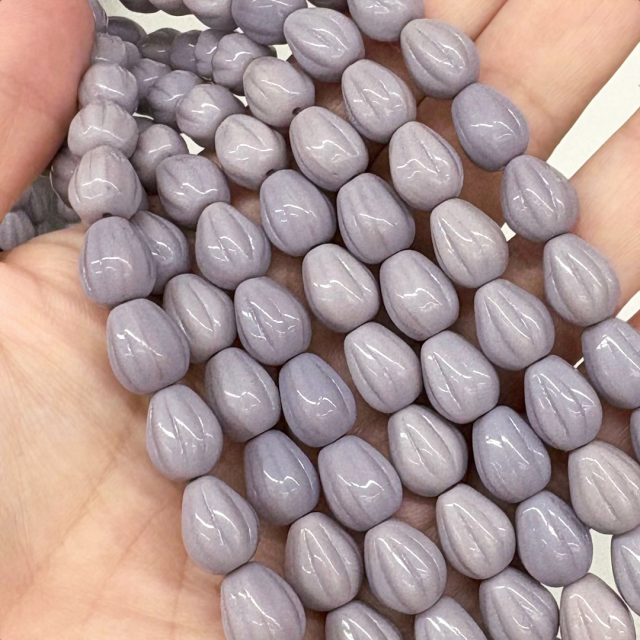 CRISTAL CHECO VIOLETA LILA LAGRIMA 11X9MM (X TIRA)