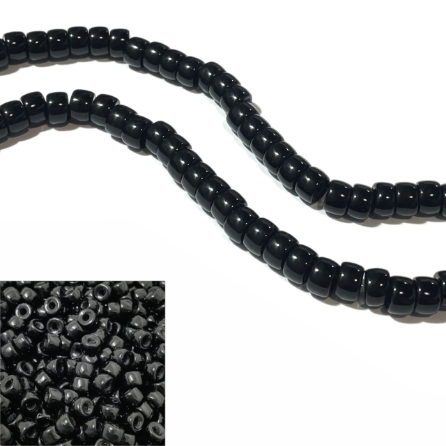 CRISTAL CHECO DONA 9X5.5X3MM NEGRO (X TIRA)