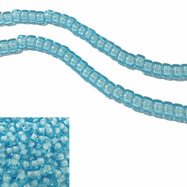 CRISTAL CHECO DONA 9X5.5X3MM CELESTE TRANSPARENTE (X TIRA)