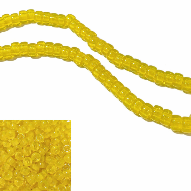 CRISTAL CHECO DONA 9X5.5X3MM AMARILLO TRANSPARENTE (X TIRA)