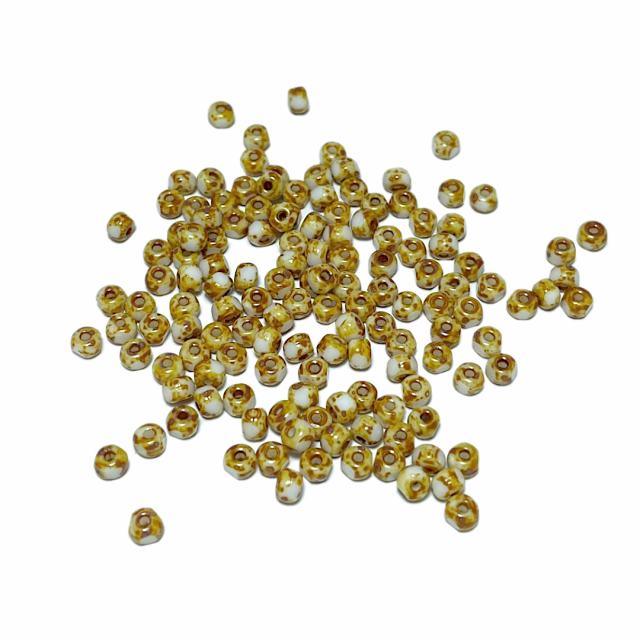 CRISTAL CHECO BOLITAS - MOSTACILLAS 4X3MM BEIGE