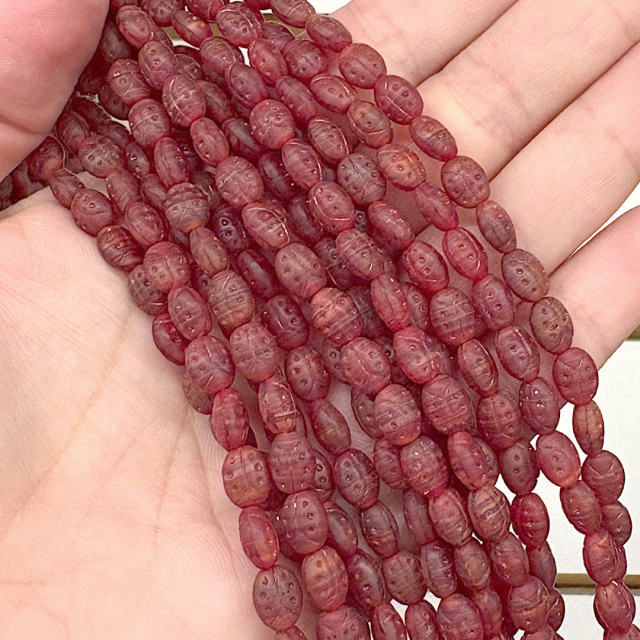 CRISTAL CHECO ROJO SAN ANTONIO - MARIQUITA 8X6MM (X TIRA)