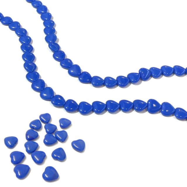 CRISTAL CHECO AZUL CORAZON 10MM - CLARO (X TIRA)