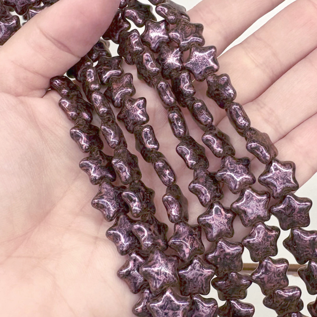 CRISTAL CHECO VIOLETA ESTRELLA 12MM (X TIRA)