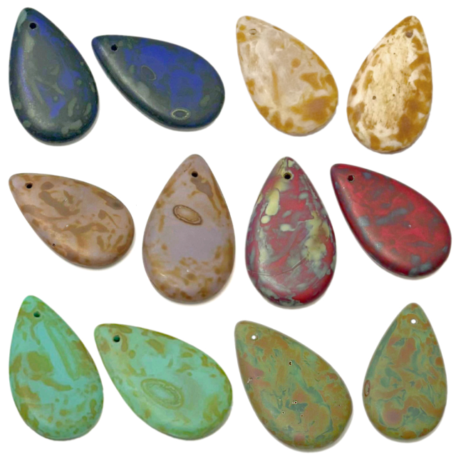 CRISTAL CHECO LAGRIMA 31X18MM (X UNIDAD)