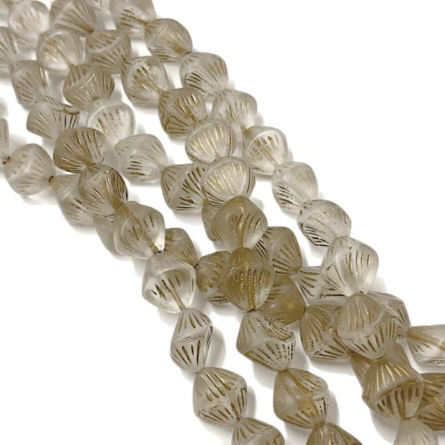 CRISTAL CHECO BEIGE GRIS ROMBO 15X13MM (X TIRA)