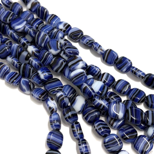 CRISTAL CHECO AZUL 12X11MM (X TIRA)