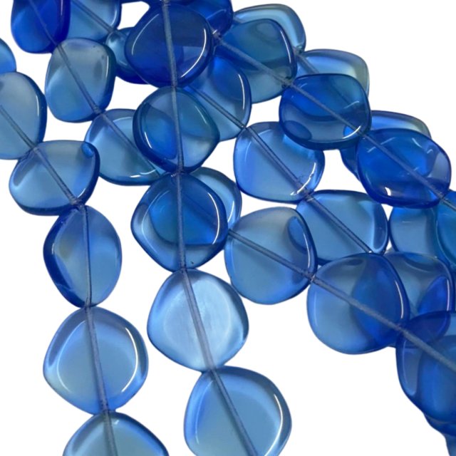 CRISTAL CHECO AZUL CIRCULO 21X20MM (X TIRA)