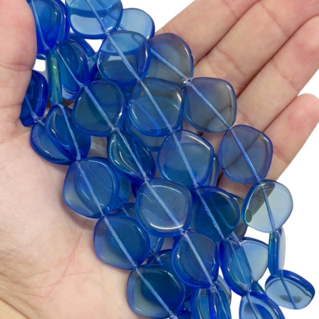 CRISTAL CHECO AZUL CIRCULO 21X20MM (X TIRA)