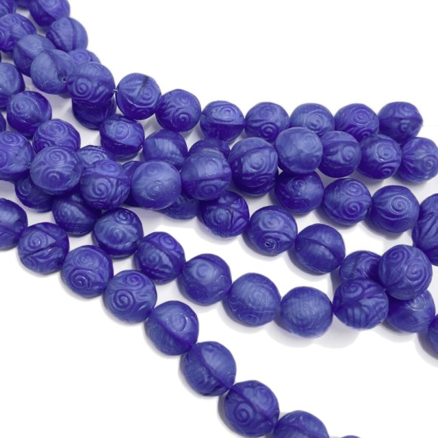 CRISTAL CHECO LAVANDA AZUL BOLITA 15MM (X TIRA)