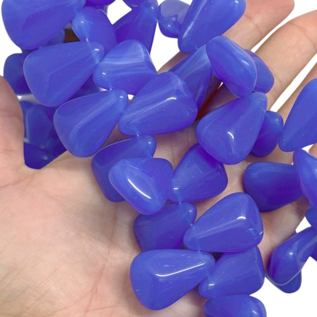 CRISTAL CHECO LAVANDA AZUL LAGRIMA 27X19MM (X TIRA)