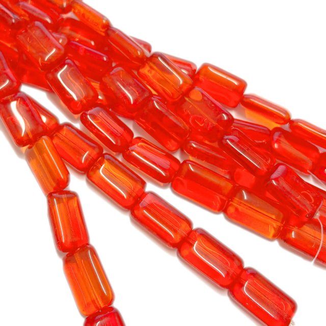 CRISTAL CHECO NARANJA RECTANGULO 22X14MM (X TIRA)