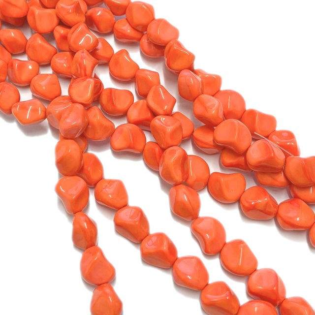 CRISTAL CHECO NARANJA 15X12MM (X TIRA)