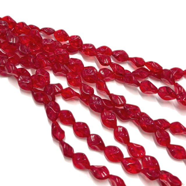 CRISTAL CHECO ROJO 12X9MM (X TIRA)