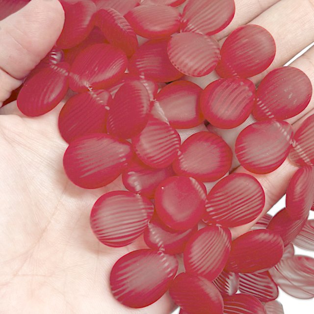 CRISTAL CHECO ROJO LAGRIMA 20X15MM (X TIRA)