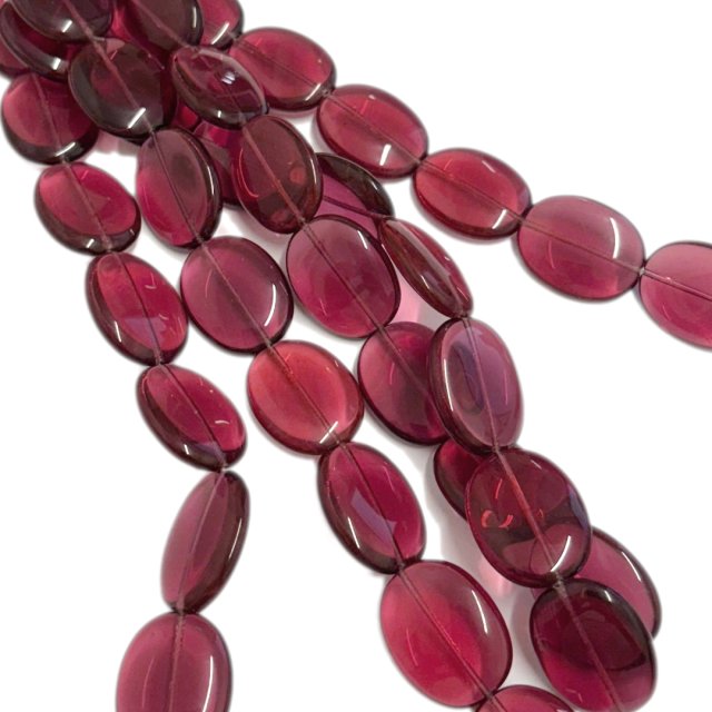 CRISTAL CHECO PURPURA ROSADO OVAL 24X19MM (X TIRA)