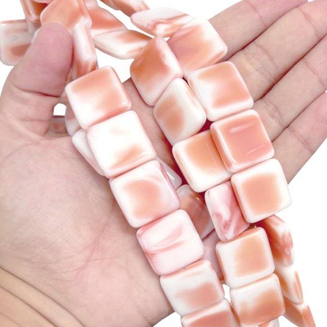 CRISTAL CHECO ROSADO CUADRADO 20MM (X TIRA)