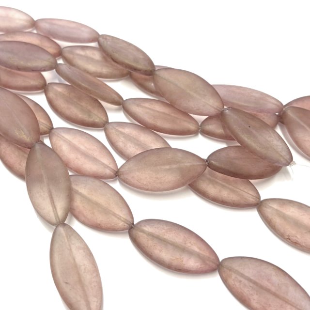 CRISTAL CHECO ROSADO OVAL 37X18MM (X TIRA)