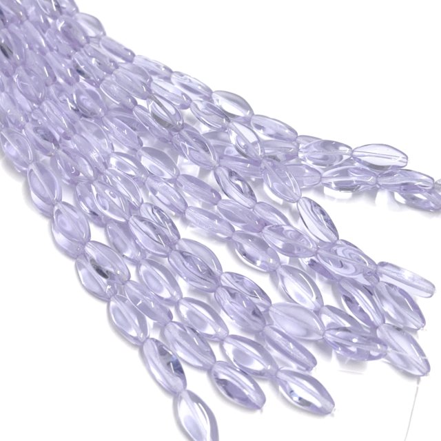 CRISTAL CHECO VIOLETA LILA OVAL 16X8MM (X TIRA)