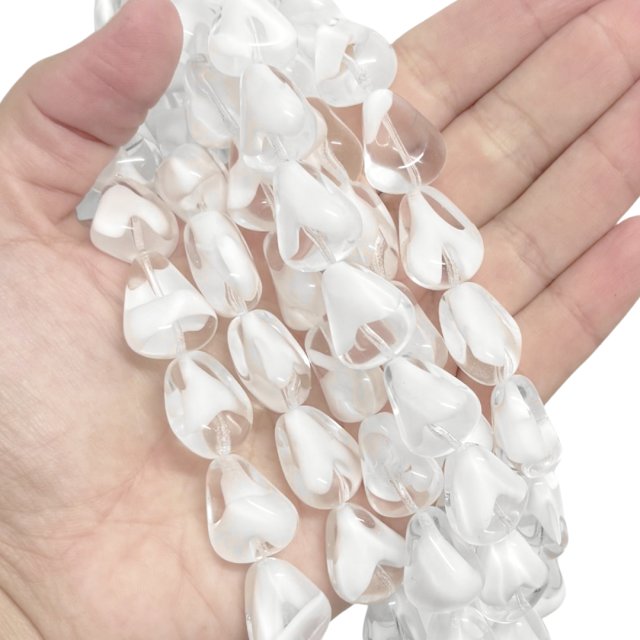 CRISTAL CHECO BLANCO TRANSPARENTE 19X15MM (X TIRA)