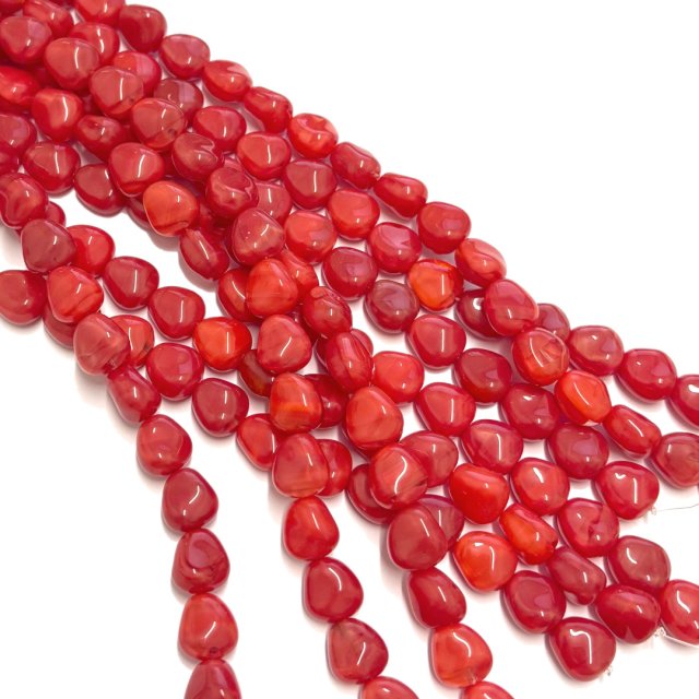 CRISTAL CHECO ROJO - NARANJA 11X11MM (X TIRA)