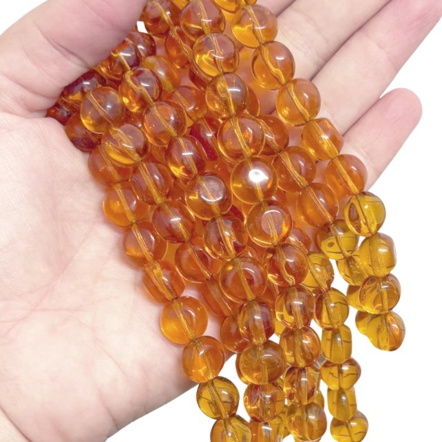 CRISTAL CHECO AMARILLO CIRCULO 11MM (X TIRA)