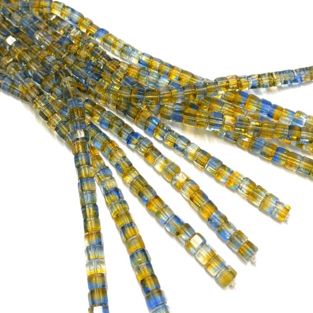 CRISTAL CHECO AMARILLO - MIX TUERCA 6X7MM (X TIRA)