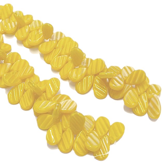 CRISTAL CHECO AMARILLO LAGRIMA 18X11MM (X TIRA)