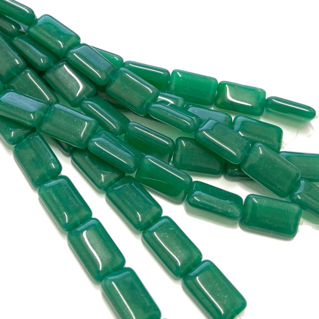 CRISTAL CHECO VERDE RECTANGULO 22X14MM (X TIRA)