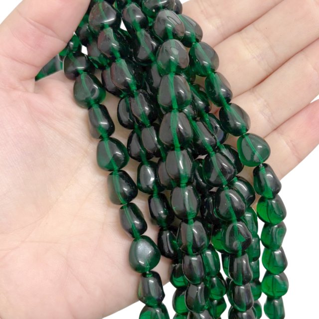 CRISTAL CHECO VERDE 11X11MM (X TIRA)