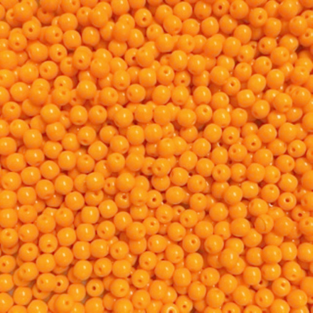 CRISTAL CHECO BOLITA 4MM NARANJA (X TIRA)