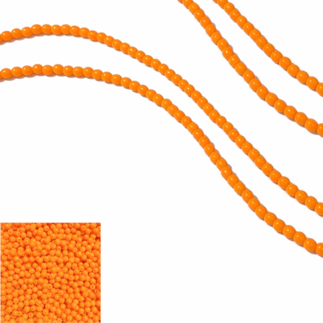 CRISTAL CHECO BOLITA 4MM NARANJA (X TIRA)