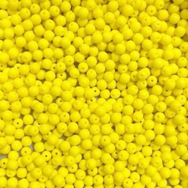 CRISTAL CHECO BOLITA 4MM AMARILLO (X TIRA)