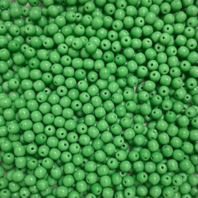 CRISTAL CHECO BOLITA 4MM VERDE (X TIRA)